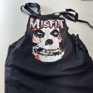 Misfits Overalls Homemade Not Branded Black Pockets Tie In Back